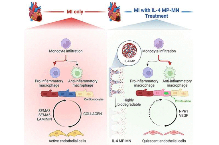 Biodegradable Microneedle Patch Shows Powerful Potential for Healing the Heart After a Heart Attack