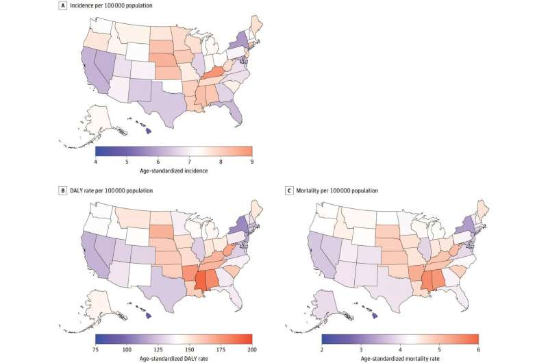 A Nationwide Study Shows Brain and Nervous System Cancer Burden Varies Sharply Across the United States