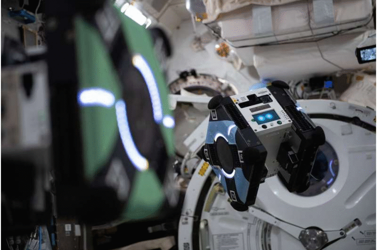 AI-Guided Robot Astrobee Successfully Navigates the International Space Station Faster and Safer