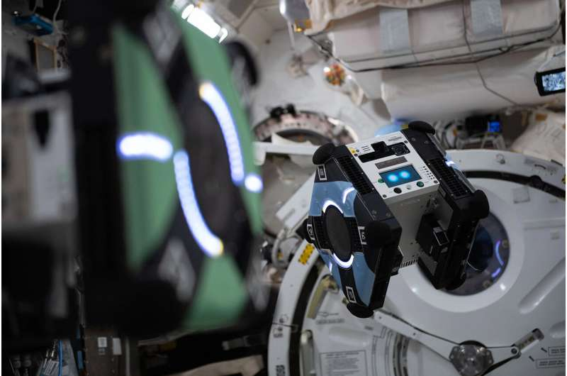 AI-Guided Robot Astrobee Successfully Navigates the International Space Station Faster and Safer