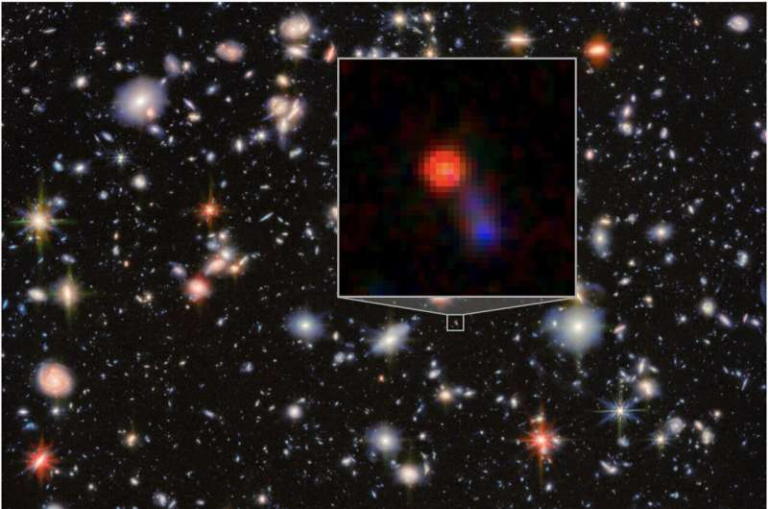 JWST Reveals a Hidden Supermassive Black Hole Inside an Ordinary-Looking Early Galaxy