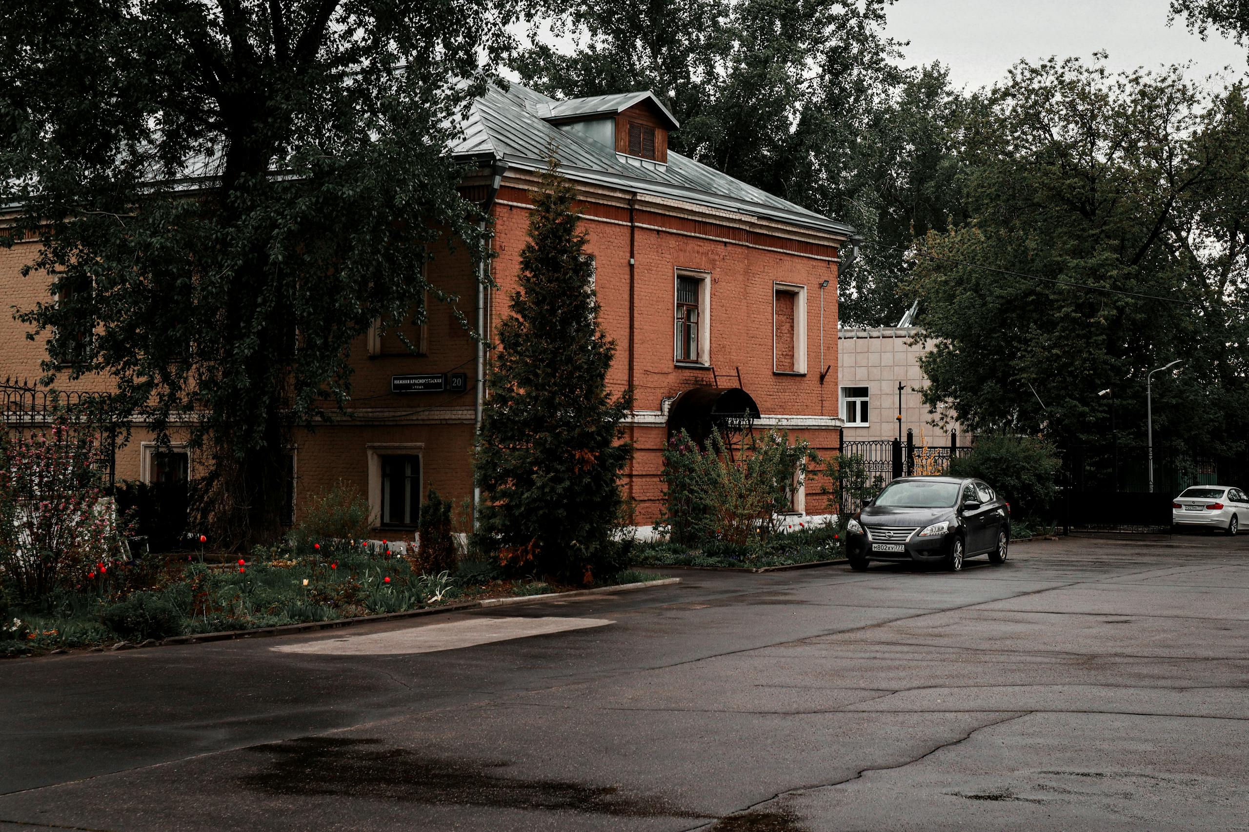 Explore the charm of Moscow with this historic red brick building set in a quiet urban environment.