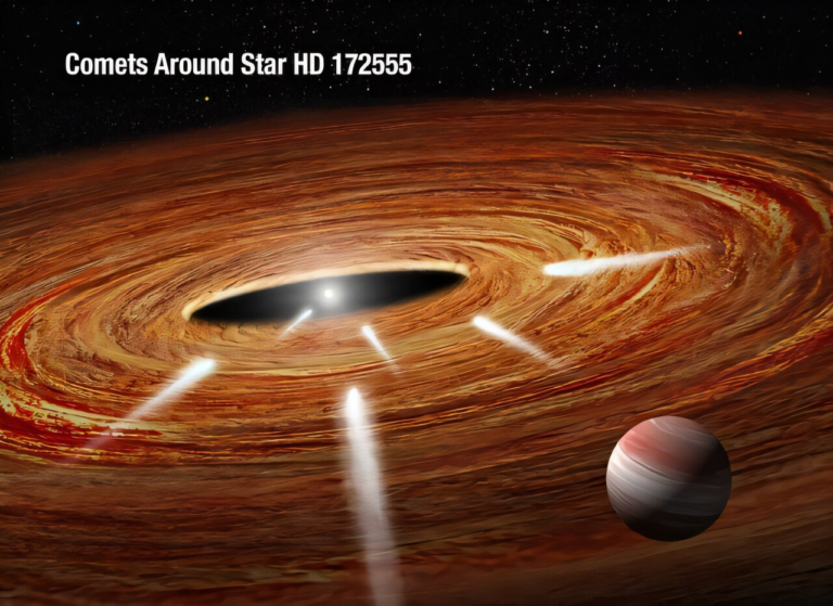 Webb Spots the “Smoke” From Crashing Exocomets Around a Nearby Star