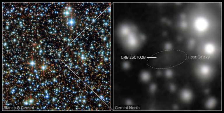 Gemini and Blanco Telescopes Reveal New Clues About the Longest Gamma-Ray Burst Ever Observed